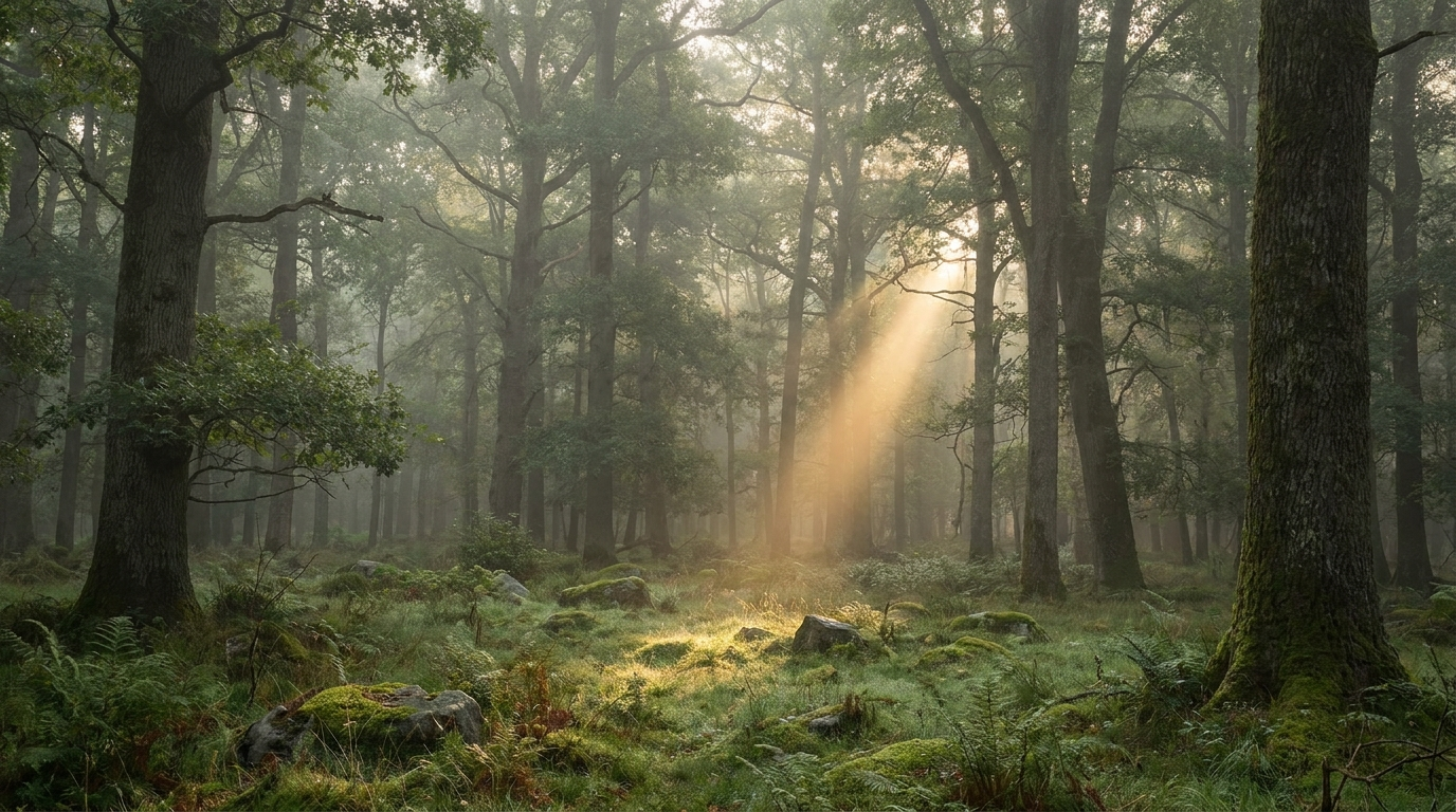 Lichtdurchfluteter Wald – Begleitung bei Trauer und Verlust in Ravensburg